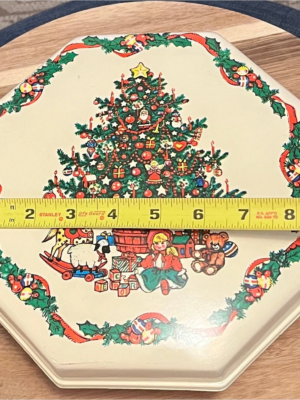 Vintage Christmas Tree Box with 3 Vintage Ornaments and 1 Santa Miniature